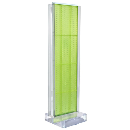 Azar Displays Two-Sided Pegboard Floor Display w/ C-Channel Sides On a Square Studio Base 700778-GRE